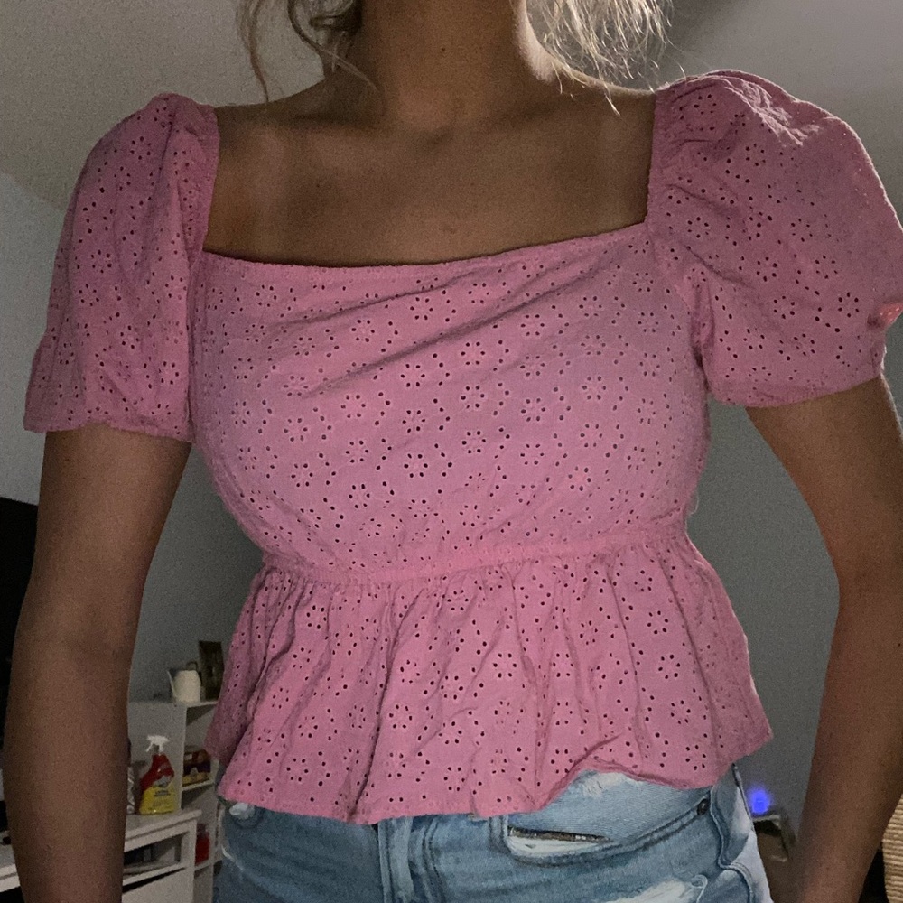 Puffy Sleeve Blouse Top